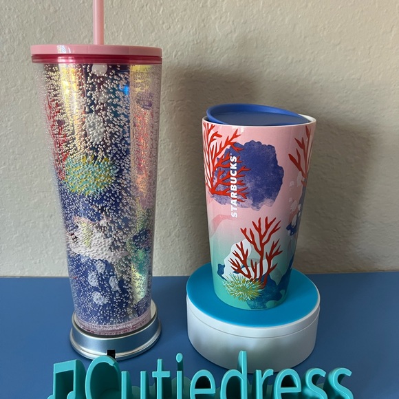 Starbucks Other - Starbucks Pink and Blue Ocean Tumbler Duo